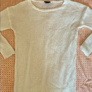 Anne Taylor white mesh top long sleeve